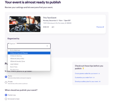 EventBrite Step 7 Select Public or Private and Orginized by.png